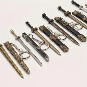 Sword Keychain with Sheath Mini Sword Random Metal #2 NWT